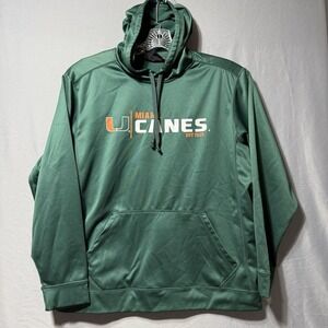 Miami Hurricanes Hoodie Adult XL Canes Hooded Sweatshirt NCAA Shirt ACC j2 Sport